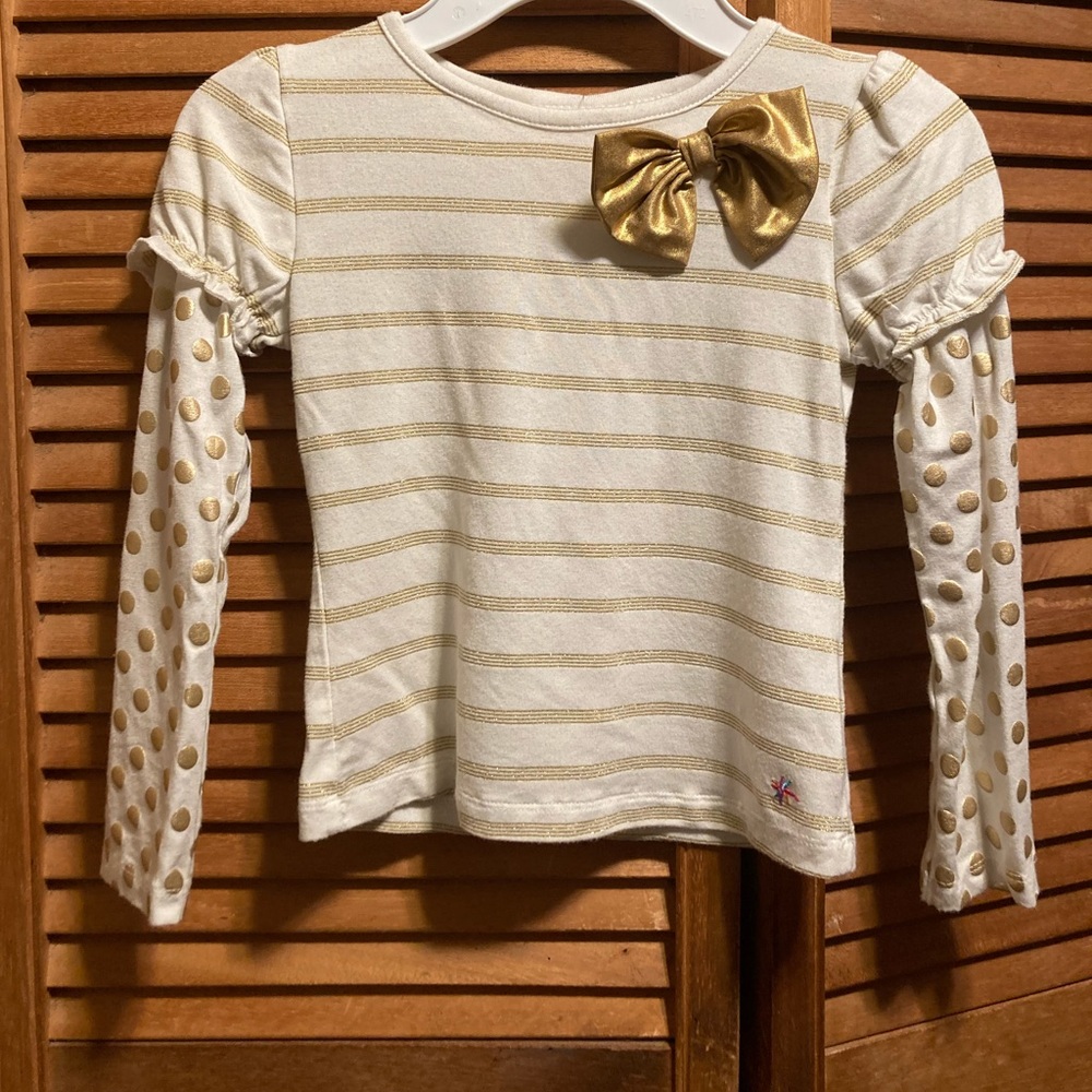 Truly Scrumptious by Heidi Klum Off White and Gold Top